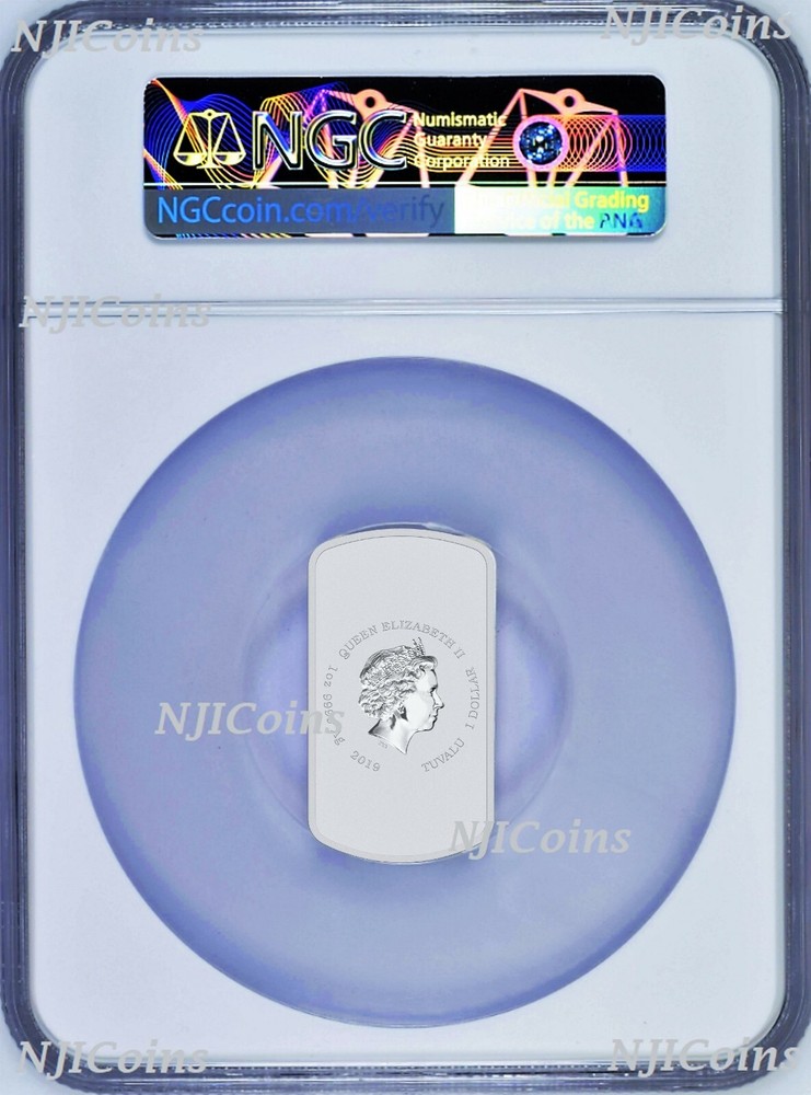 2019 The Simpson Simpsons Duff Beer Rectangular $1 1oz Silver COIN NGC PF 69