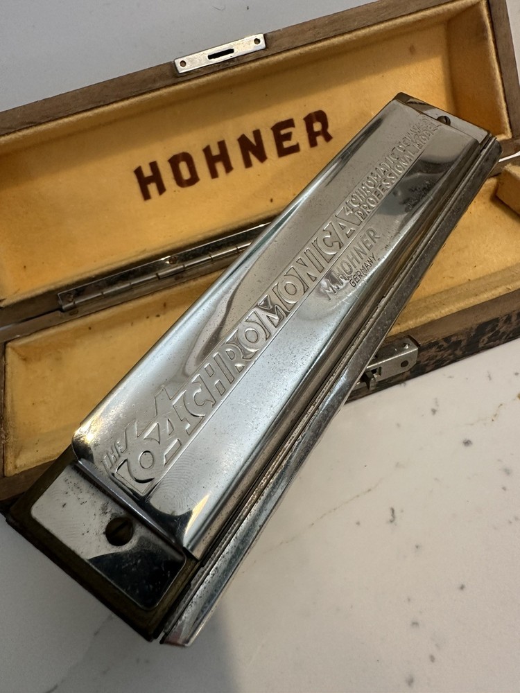 Hohner The 64 Chromonica 4 Octaves Harmonica Professional w/ Case - Untested