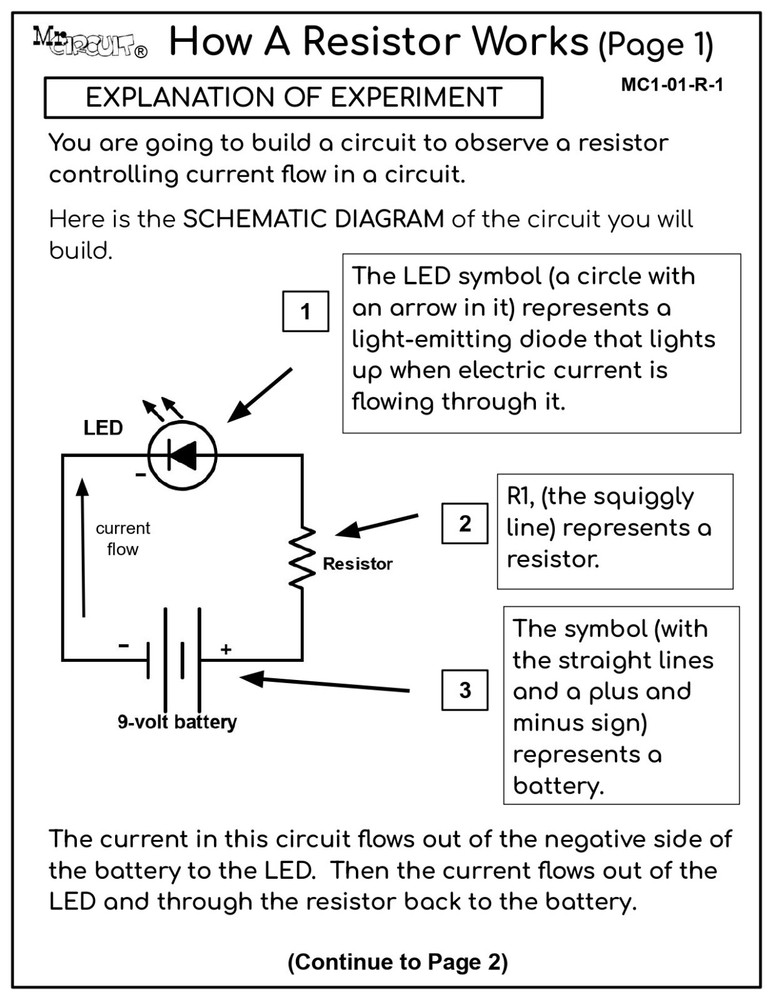5th Grade- Lesson Plan #Exp01 "HOW A RESISTOR WORKS" Science-Electronics