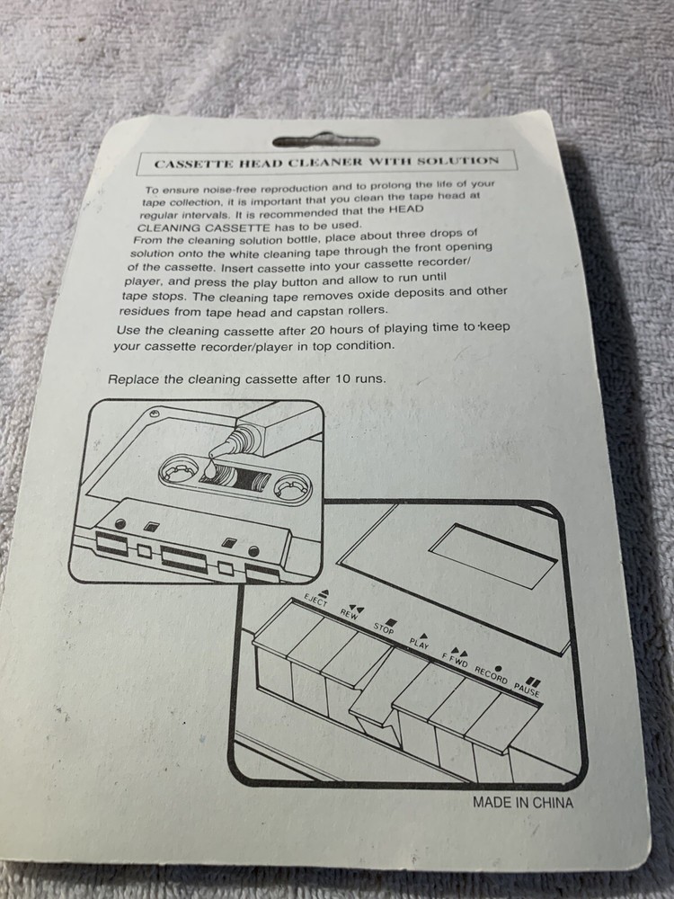 Dana Cassette Tape Head Cleaner New