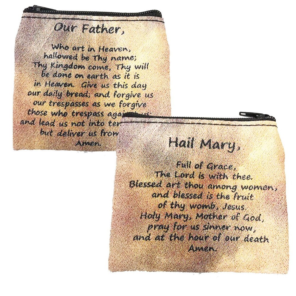 HAND WOVEN HAIL MARY & LORD'S PRAY ROSARY CASE RP12