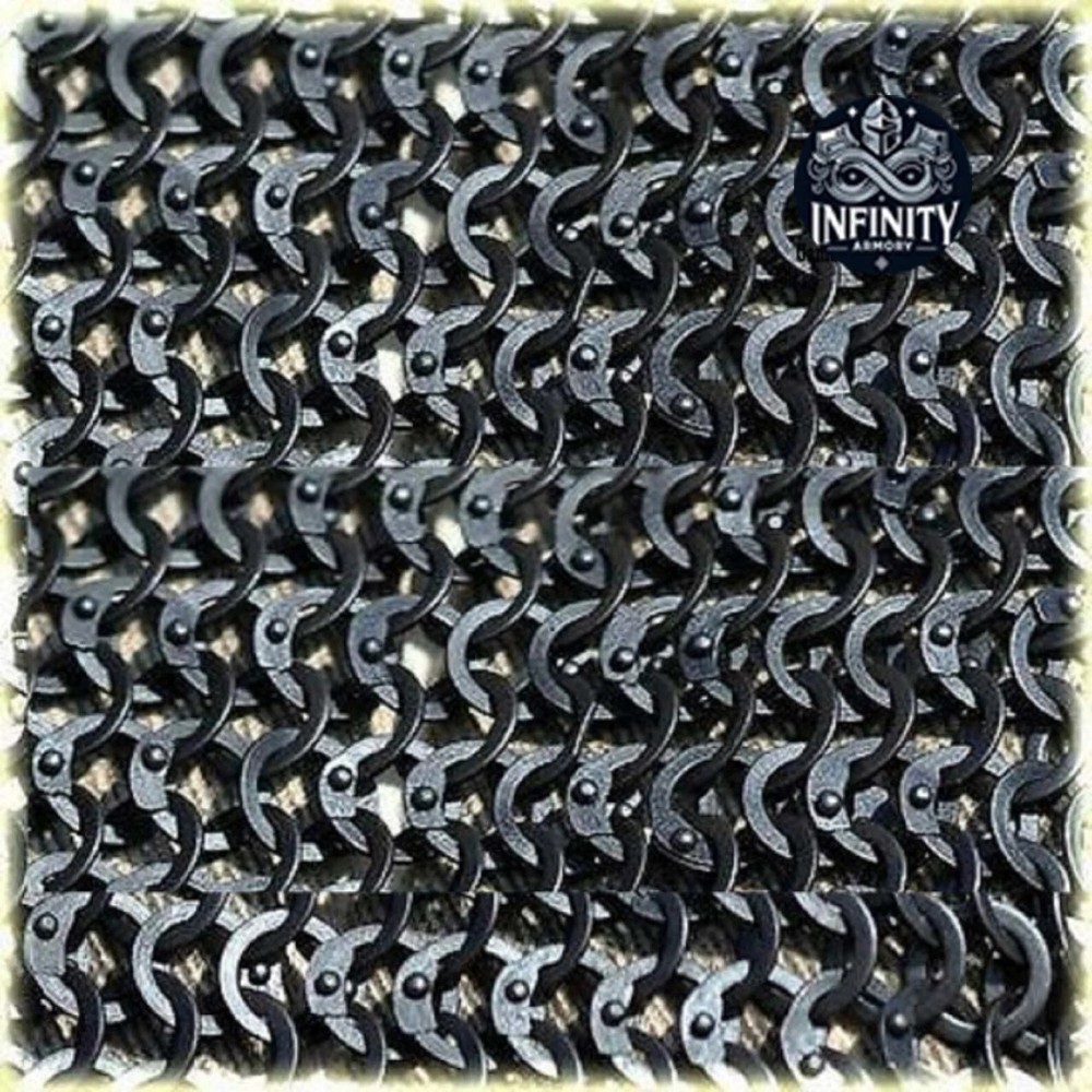 9mm Flat Riveted Chainmail Shirt | Half Sleeve Medieval Armor