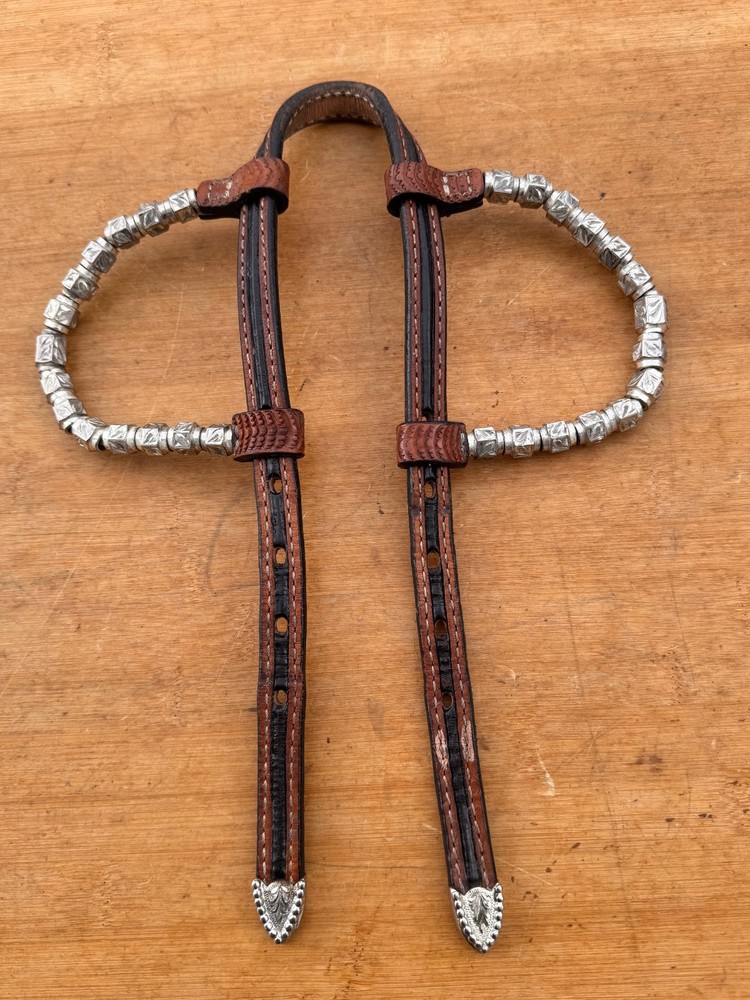 BILLY ROYAL Sterling Silver Plate REPLACEMENT DOUBLE EAR PIECES for Headstall