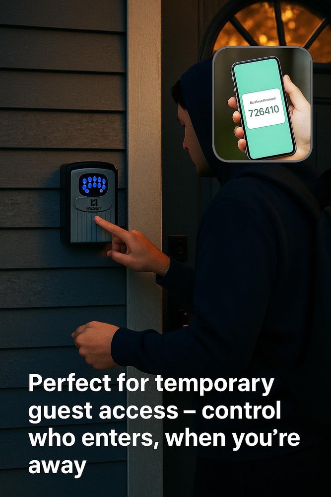 -104 Bluetooth Key Lock Box – Weather-Resistant, IPX5,Durable Metal Construct...