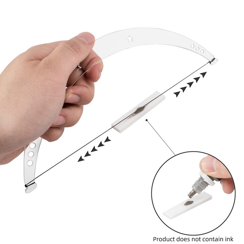 Ruler Positioning Bow Eyebrow Mapping Make Up Measuring Tool Thread Dyeing .MC
