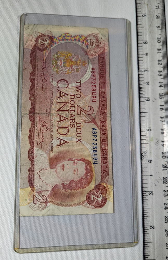 CANADA $2 QEII CROW BOUEY 1974 CIRC Fair