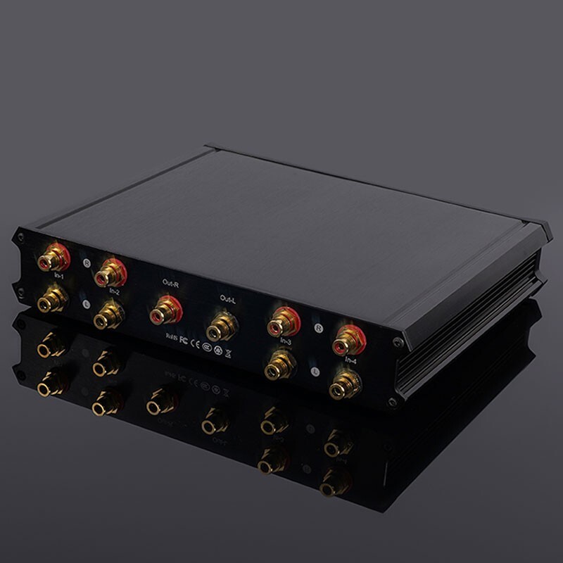 FV4 4CH Audio Signal Input Switcher ALPS Switch Passive Signal Controller tp2