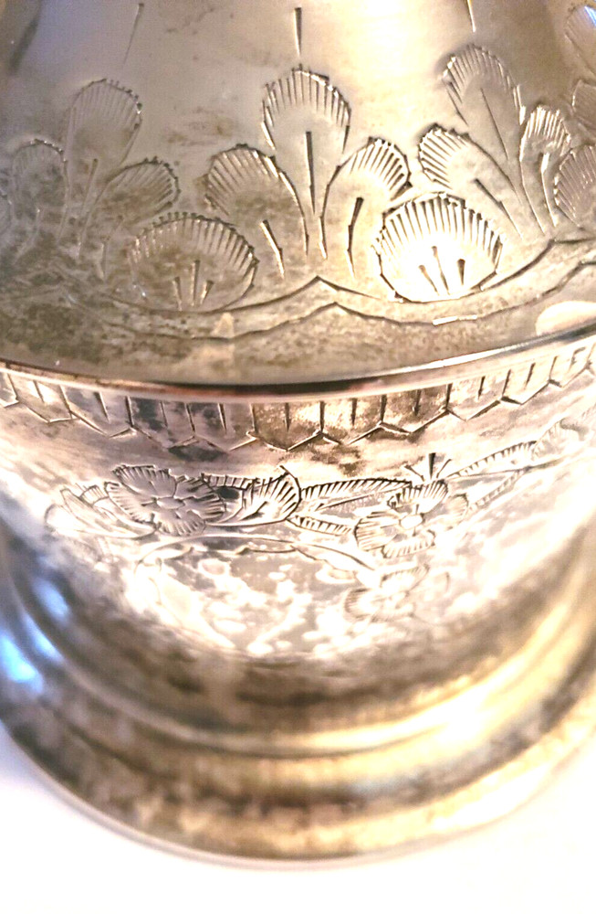 Vintage Silverplated Floral Etched Covered Biscuit Box Made in India Decorative