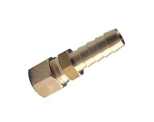 Automatic Transmission Cooler Line Fitting 3/8" Compression to 3/8" Hose Barb