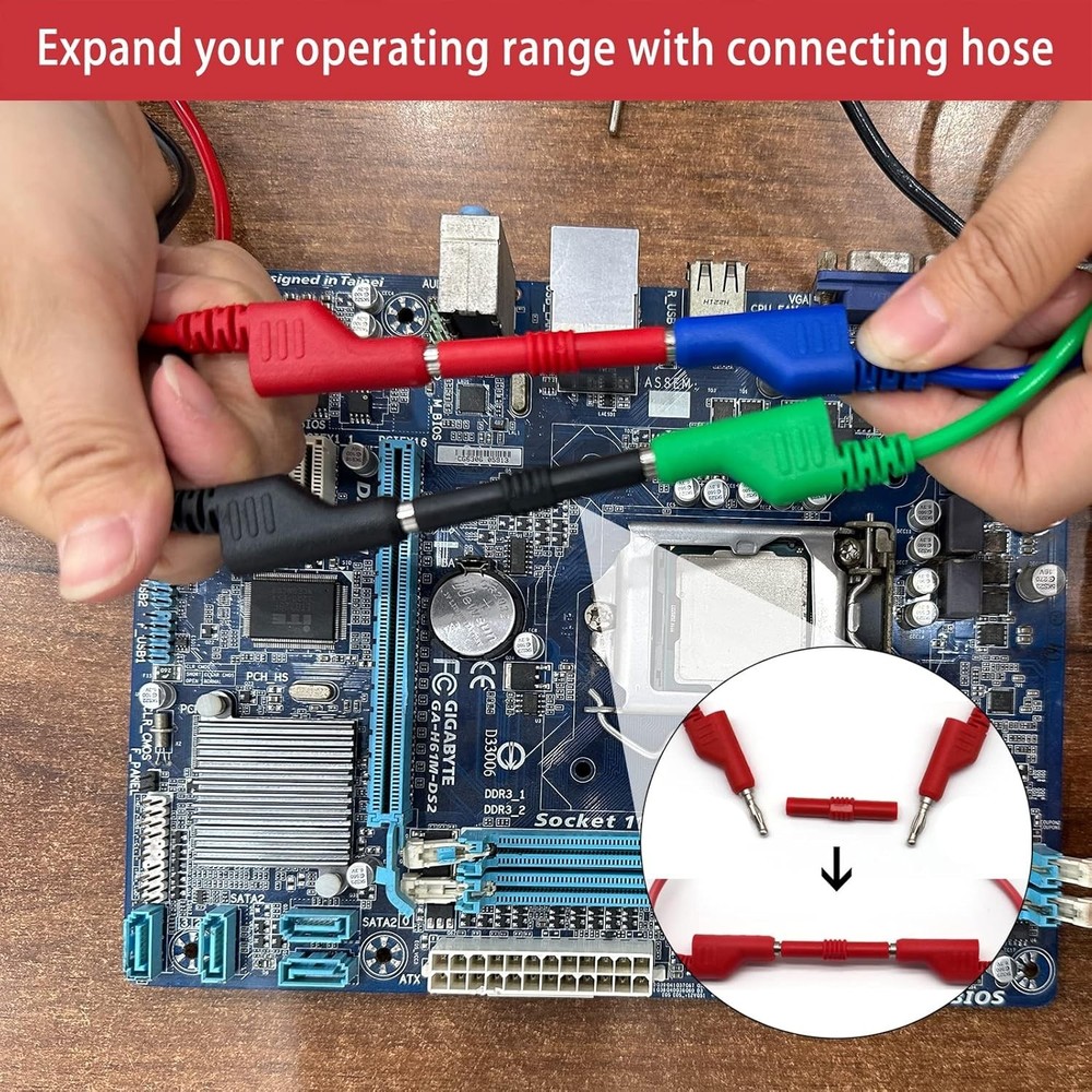30-Piece Banana Plug Leads Kit with All Accessories for Multimeter Testing