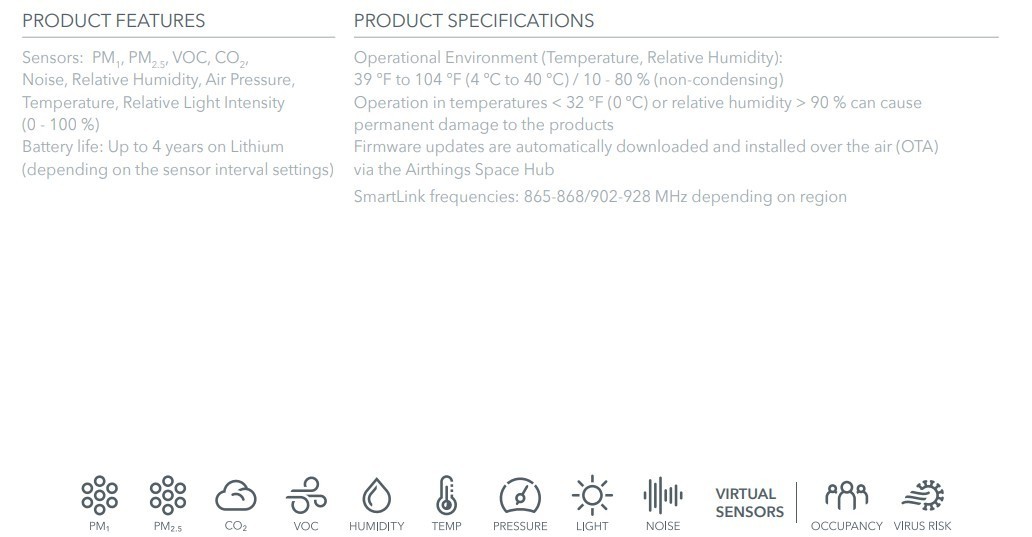 Airthings View Plus 2969 Business for Smart Air Quality Monitor-Free Shipping