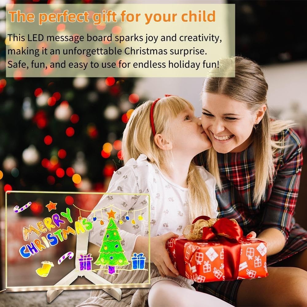 Creative LED Acrylic Note Board - Rewritable Message Board, Perfect Gift Idea