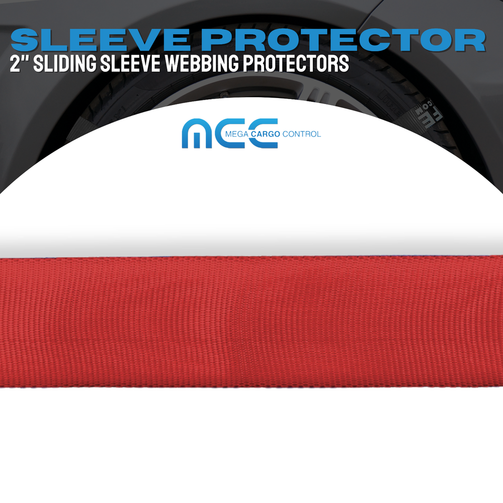 10 Pack 12" Sliding Sleeve Webbing Web Protector for 2" Ratchet Tie Down Strap