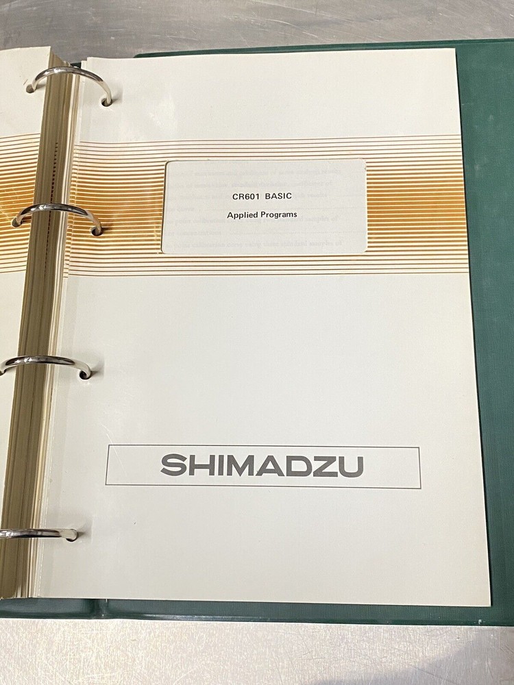 Shimadzu CR601 Basic / Chromatop Integrator - Users Guide / Instruction Manual