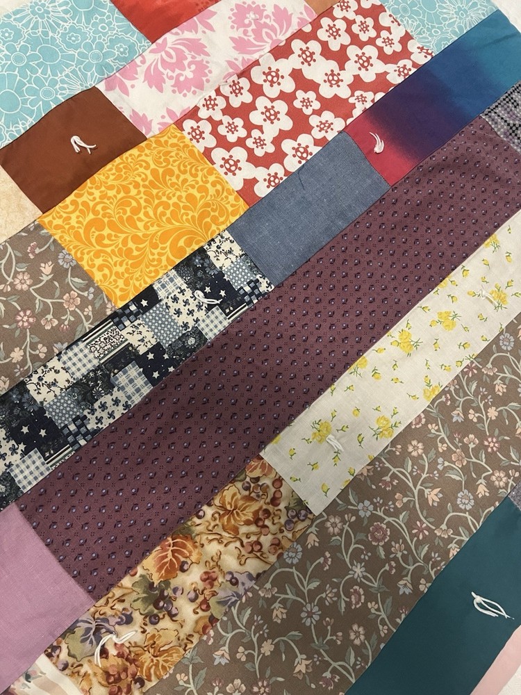 Vintage Handmade Patchwork  Throw Quilt 53x45.5