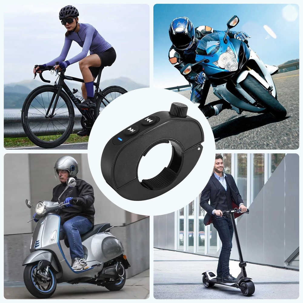 For Motorcycle Handlebar Media Remote Control Wireless Bluetooth Button IP66