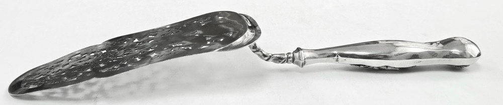 Antique Austrian Silver Pierced Hand Engraved Fish Serving Knife
