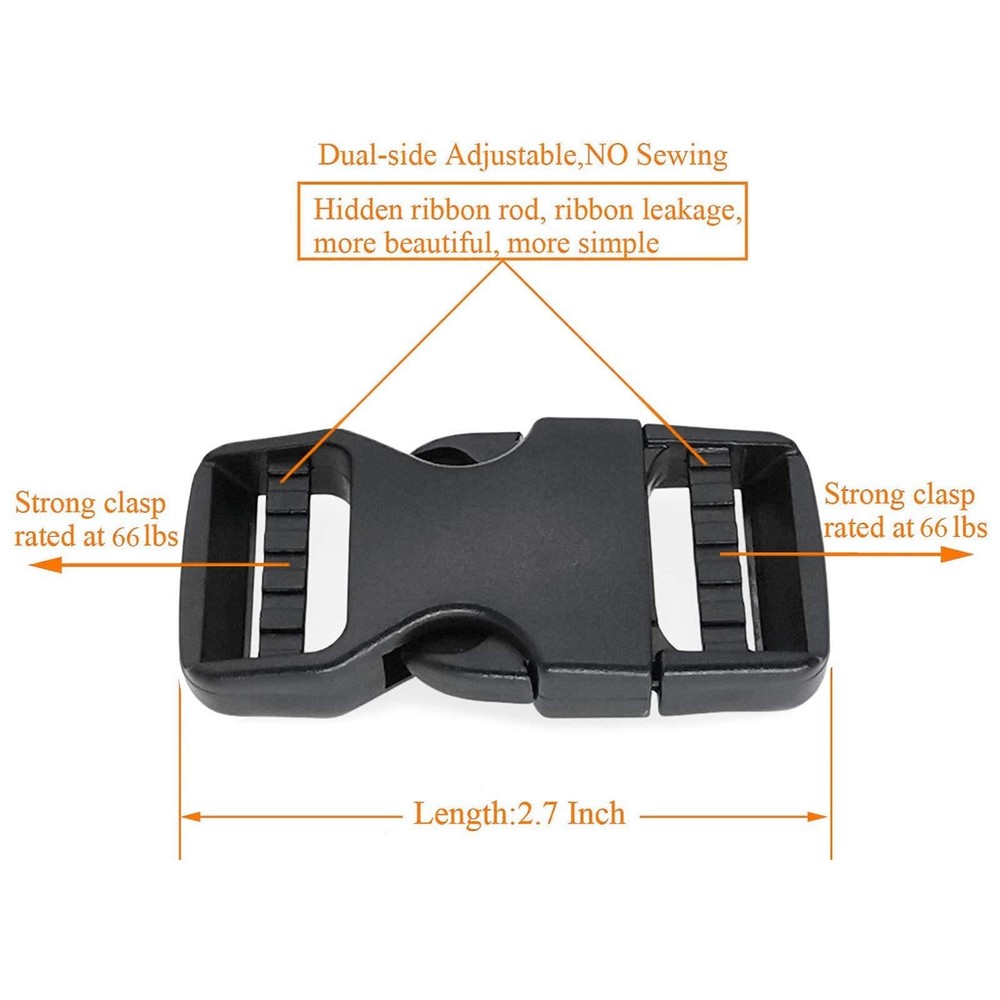 Buckle for 1 inch/25mm Webbing Straps, Quick Side Release Buckles for Backpac...