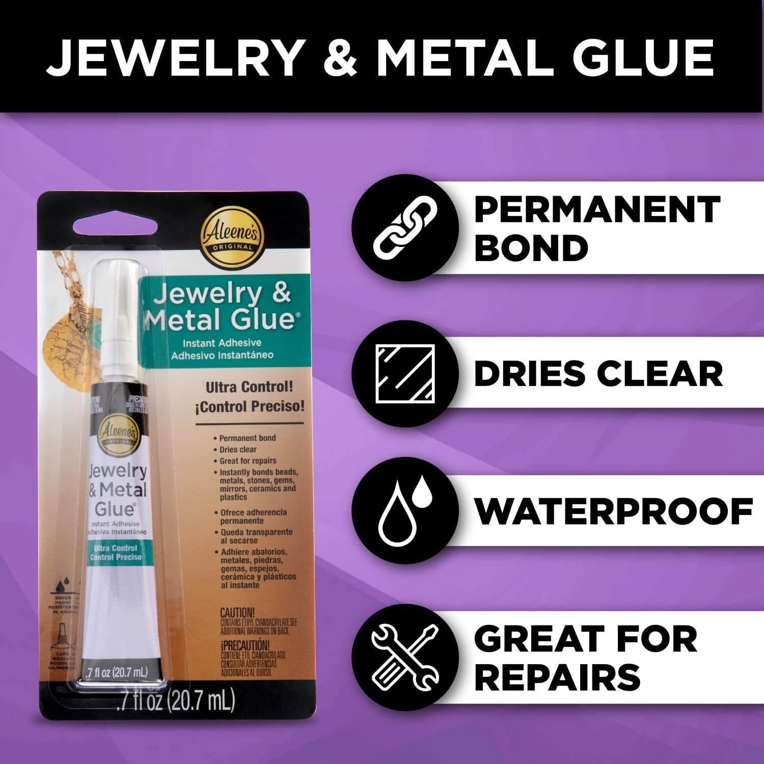 21709 Jewellery & Metal Glue for Stones Pearls Silver Bracelets Gems (.7 ounce)