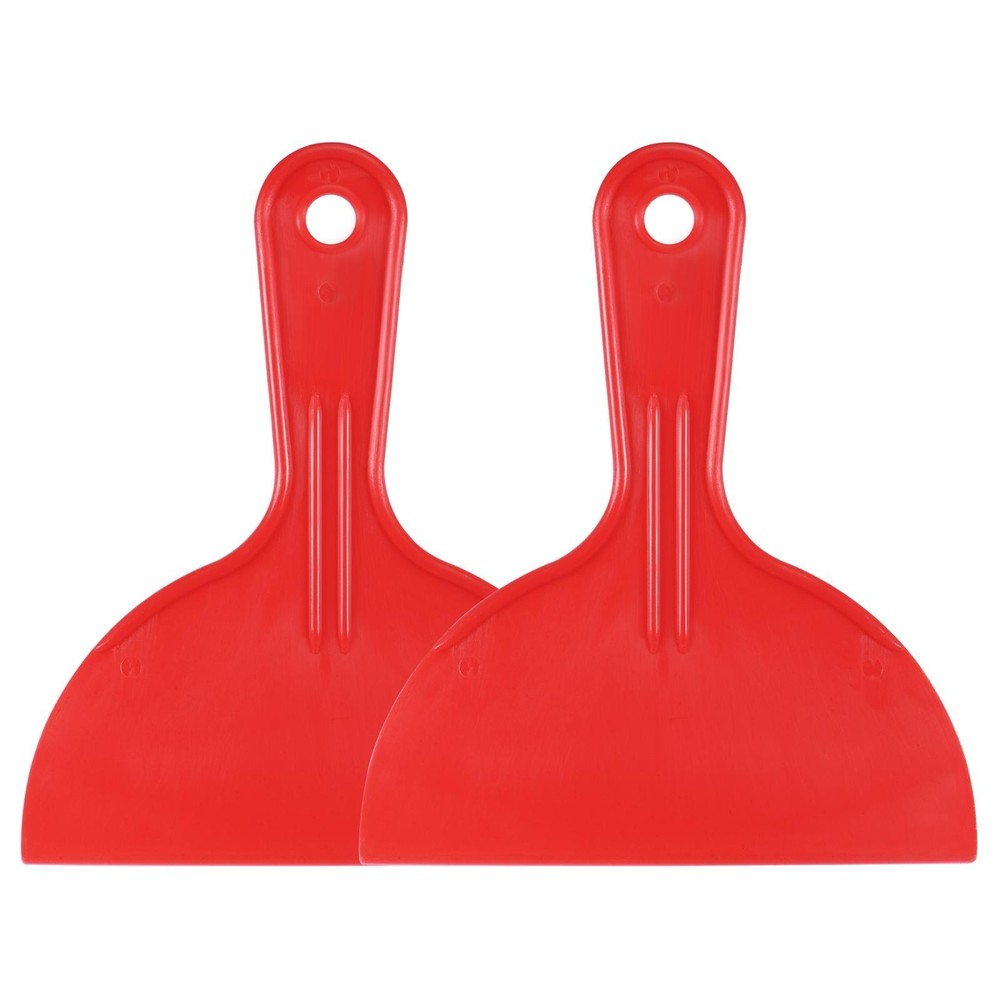 Putty Scraper 6" ABS Plastic Spatula Drywall Patch Repair Spreader Red 2Pcs