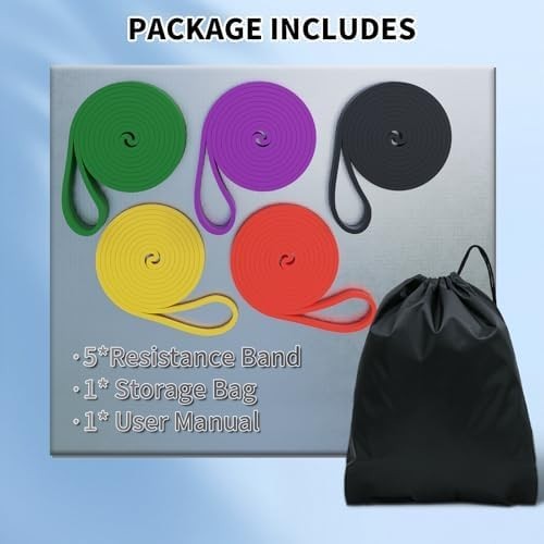 Heavy Duty Resistance Bands Set 5 Loop for Gym Exercise Pull up Fitness Workout