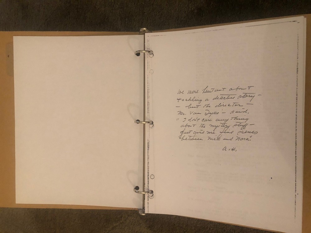Vintage Thin Man Script [reproduction] with note From The Screenwriter Albert H