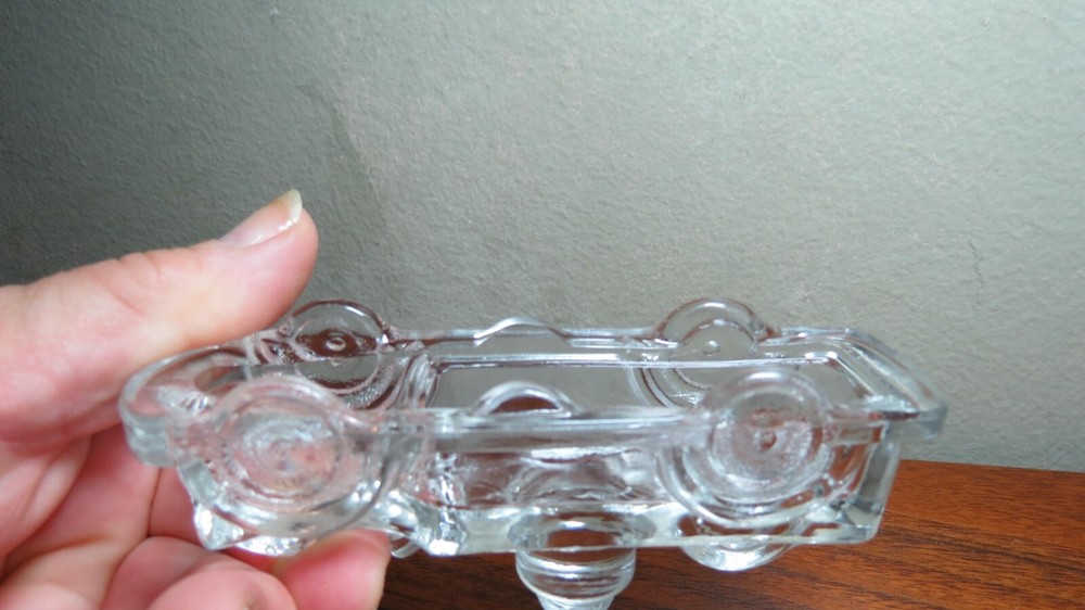 Vintage Pumper Fire Engine Glass Candy Container