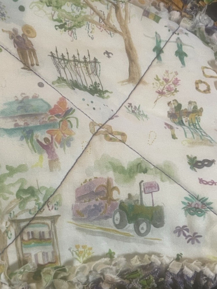 Mardis Gras Rag Quilt #1