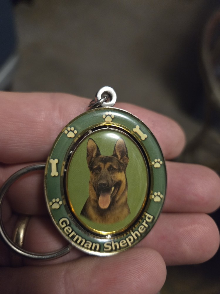 German Shepherd Spinning Key Chain