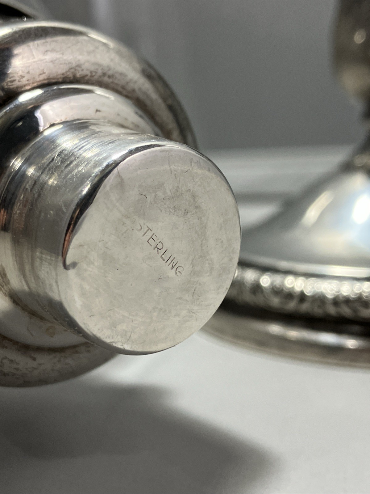 International Silver Prelude-Plain “Sterling Hollowware” Weighted Hurricane Lot