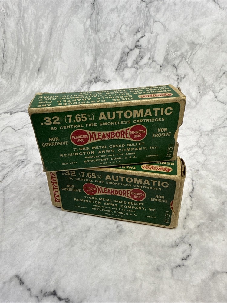 Empty Boxes .32 (7.65) Cleanbore Automatic Remington Box R1512