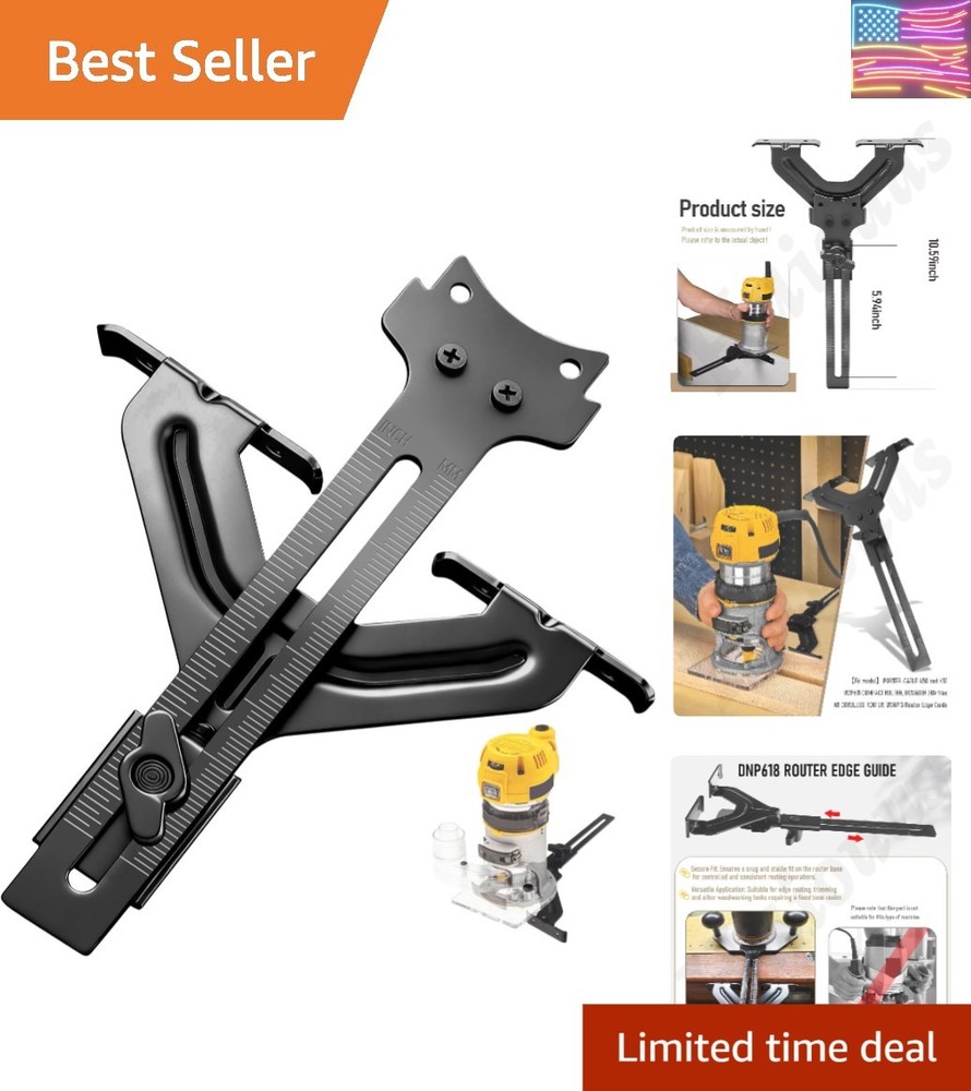 Edge Guide for Fixed Base Compact Router, Compatible With DEWALT Router, PORT...