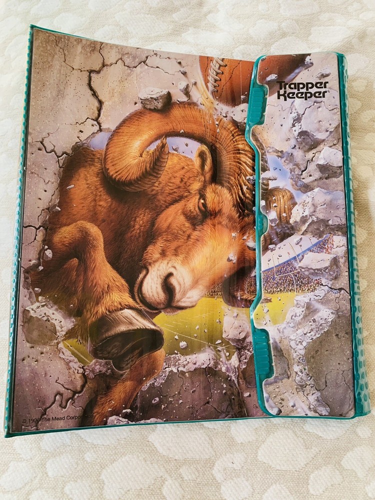 Trapper Keeper Meade 1996 Ram Green Fair Condition