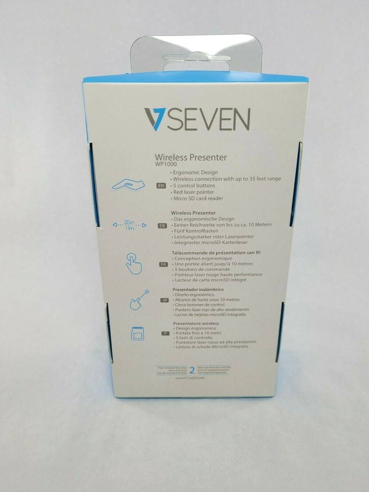 Seven Wireless Presenter Laser Pointer MicroSD Card Reader