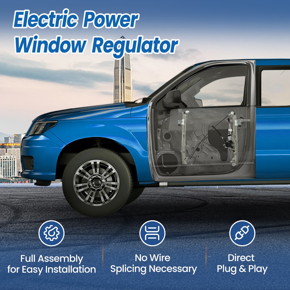 2x Left Right Front Power Window Regulator w/ Motor for Ford E-150 E-250 E-350