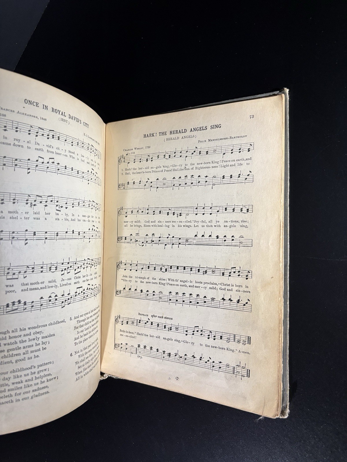 Christmas Carols and Hymns Sheet Music Book by Hollis Dann 1937 Edition