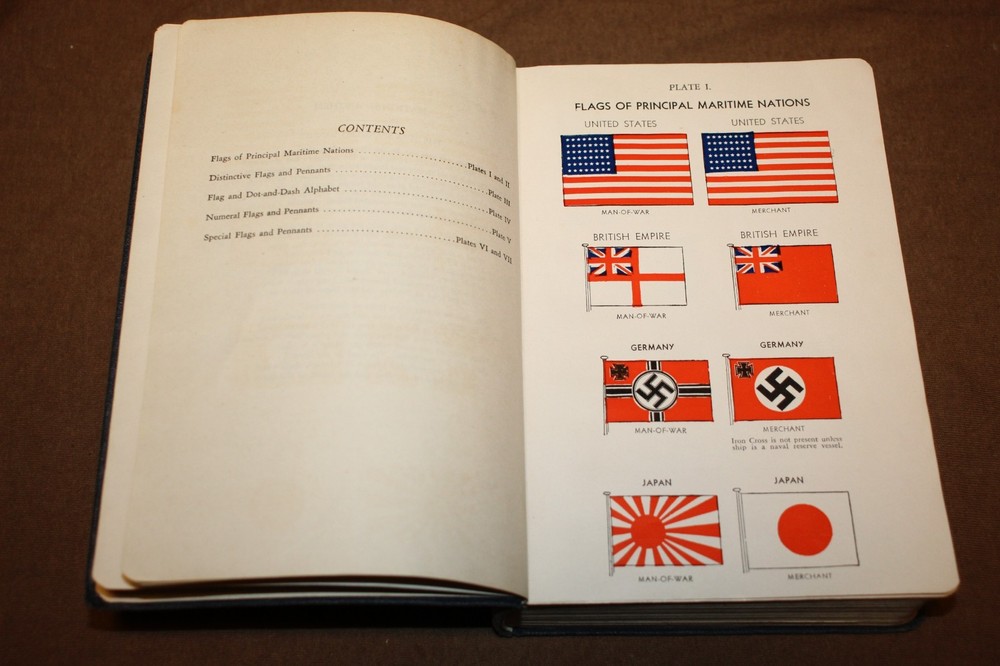 Original Early WW2 U.S. Navy "The Blue Jackets'' Book, Named & 1940 d. w/Doc's