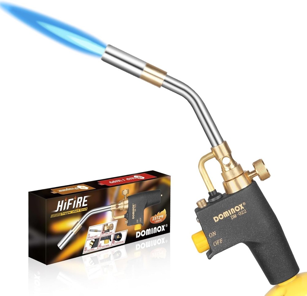 Durable Aluminum Propane Torch Kit with Reliable Trigger Start and Flame Lock
