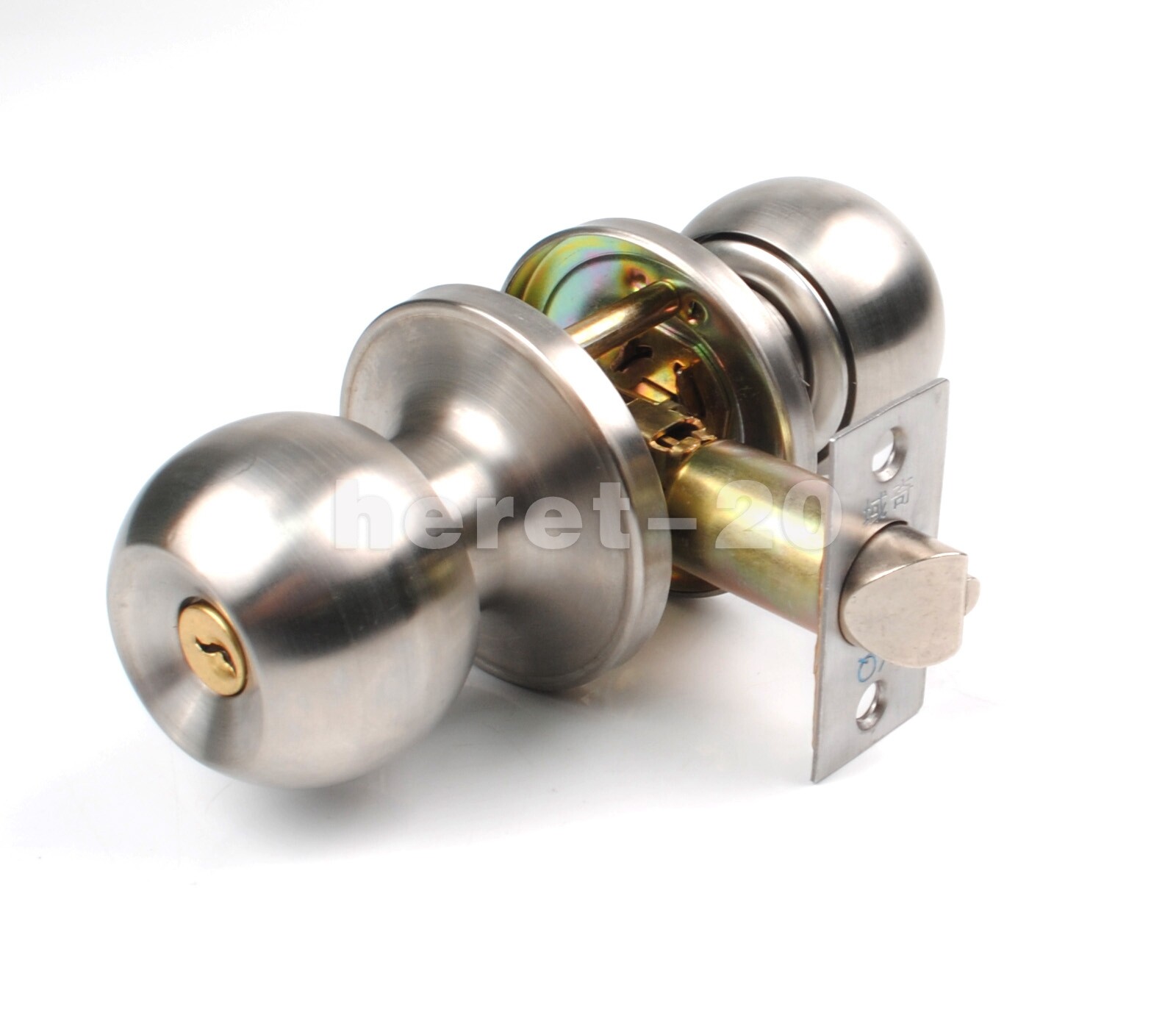 HighQuality Door Knob Privacy Lock Interior Bathroom Bedroom Stainless Steel