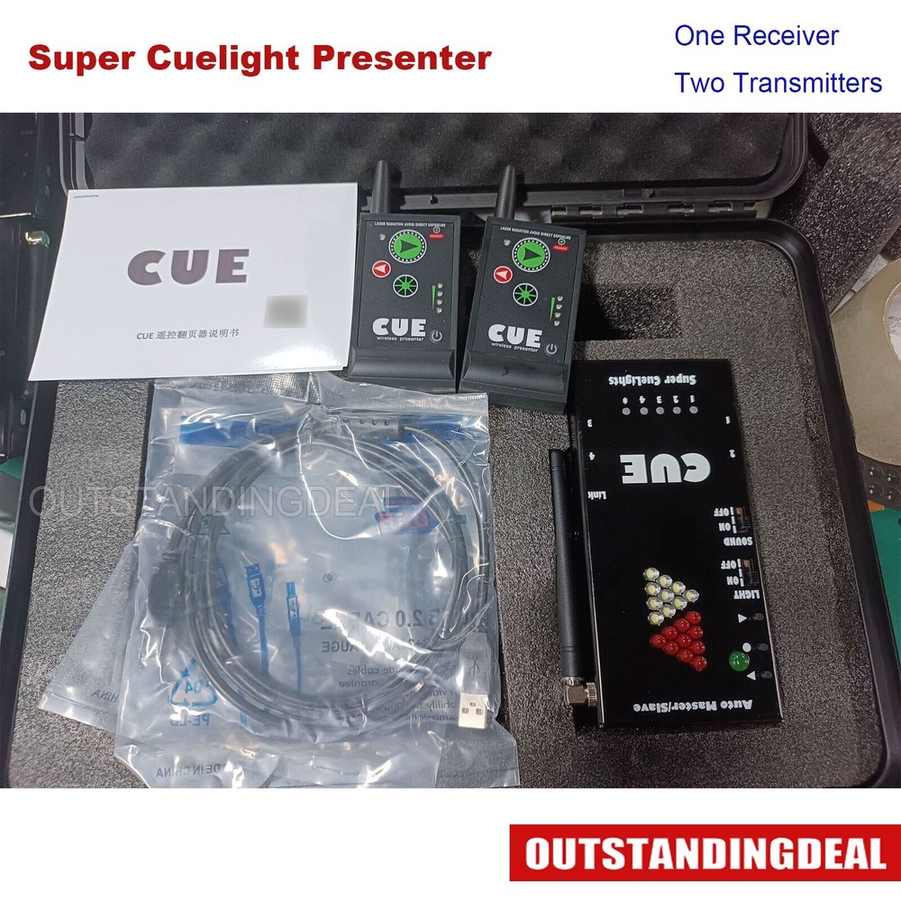 Super Cuelight Presenter Remote 1 Receiver + 2 Transmitters for PPT Presentation