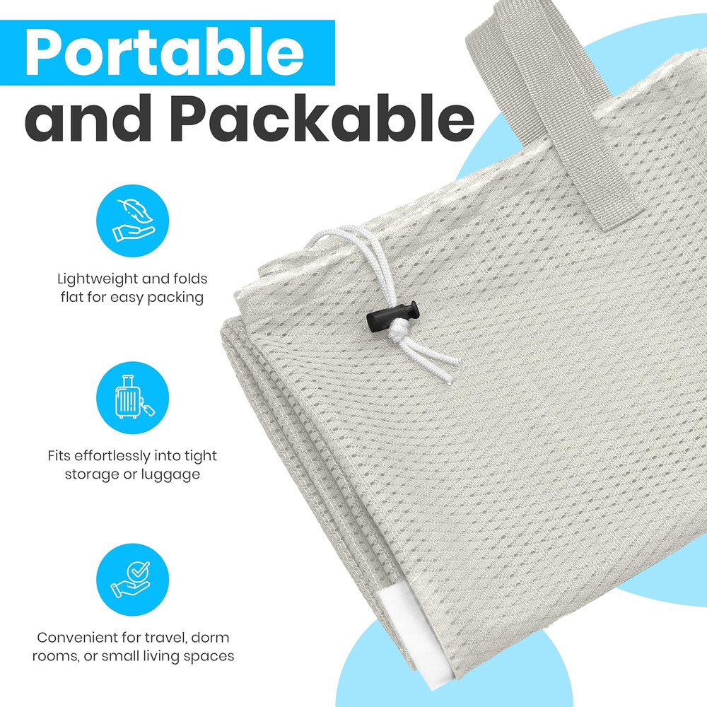 Large Mesh Laundry Bags - 2-Pack Heavy Duty with Handles & Drawstring - Machine