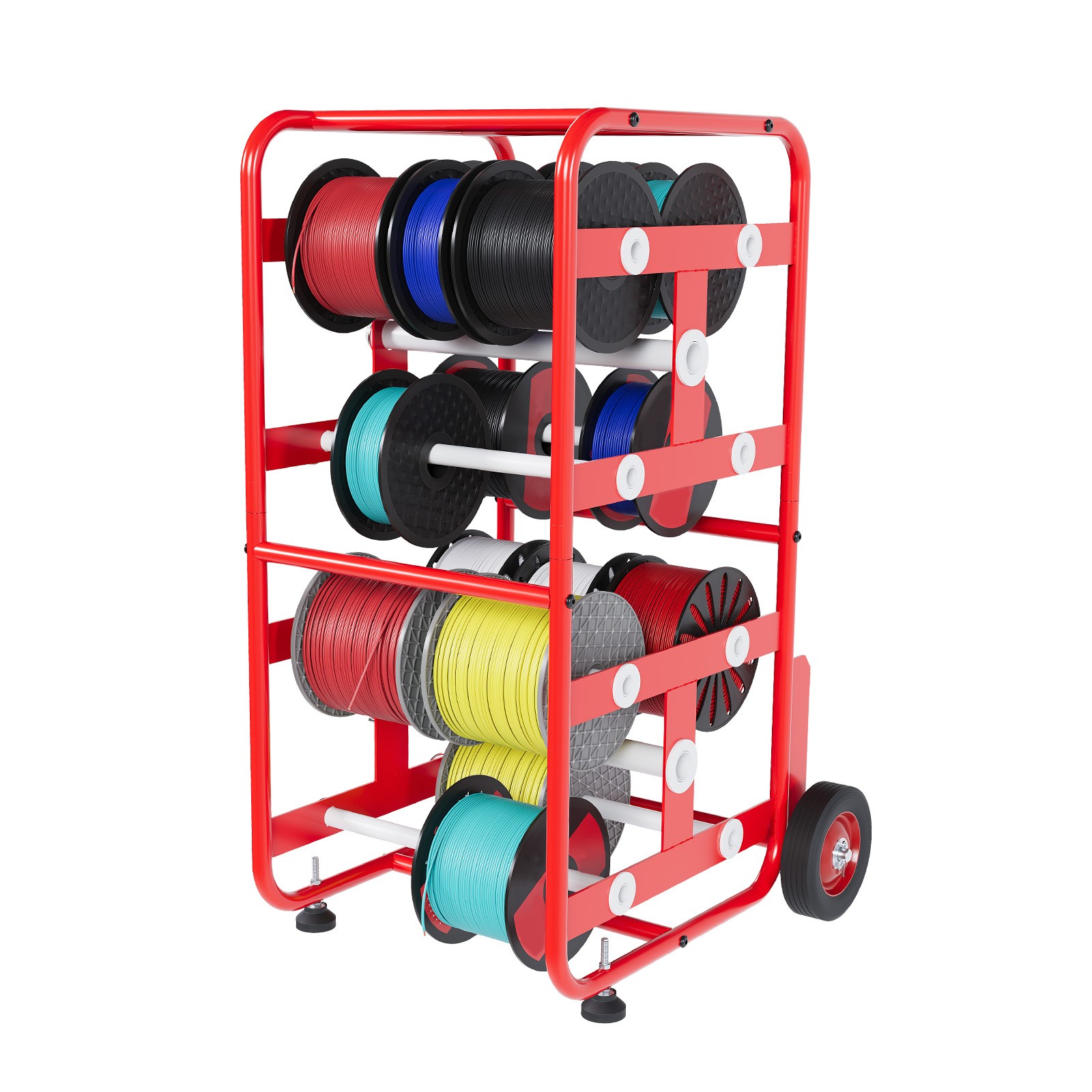 Transportable Multi-Wire Spool Rack Cable Caddy Wire Spool Cart For Electrical