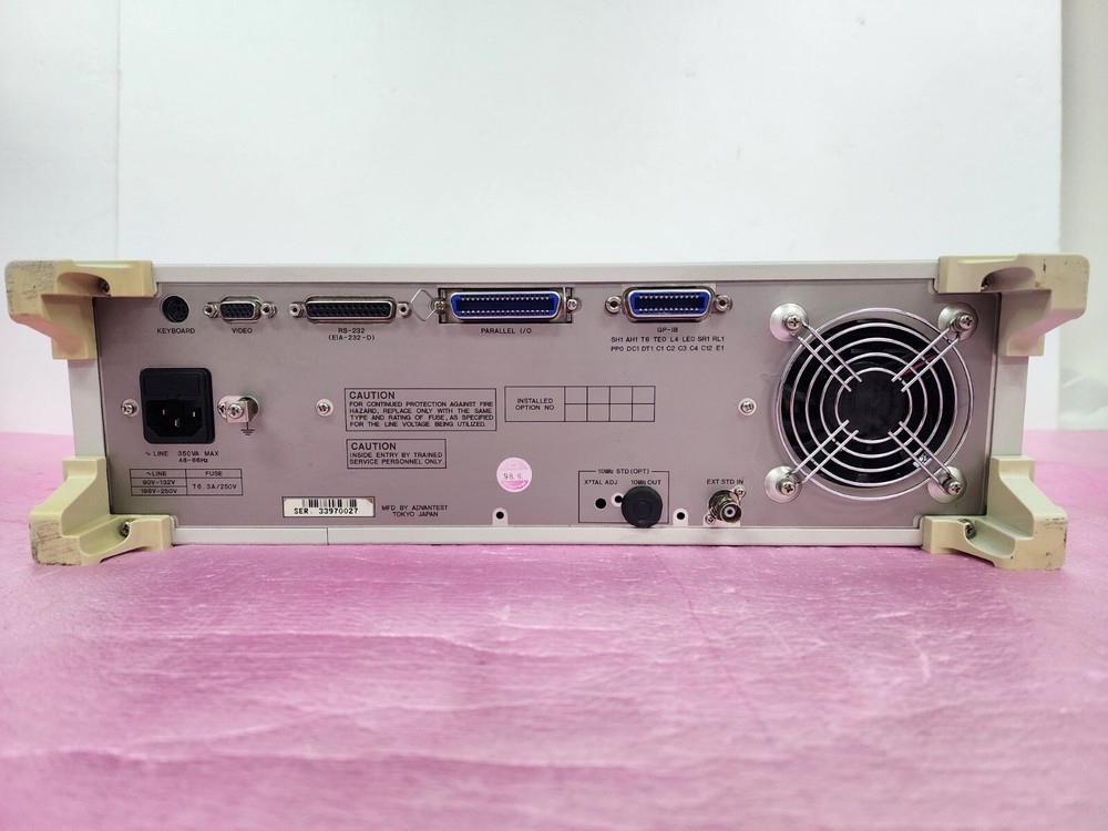 ADVANTEST R3752E Network Analyzer 5 Hz to 500 MHz, Output 1, Input A(Receiver)