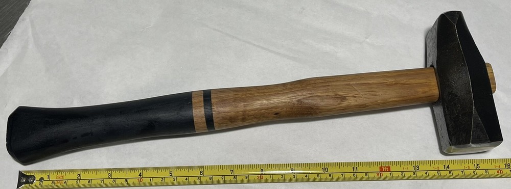 Blacksmith Hex Cross Pein Hammer Dyed Handle