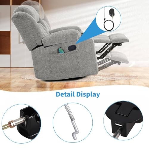 Universal Recliner Handle Replacement Parts Lever Cable Pull, Metal Black