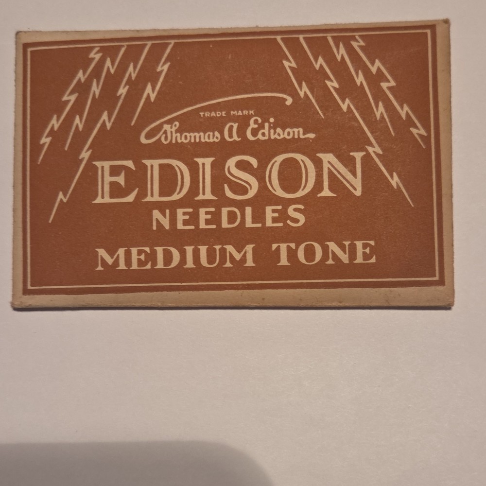 Thomas A Edison Medium Tone Phonograph Needles Pack Average Count 100