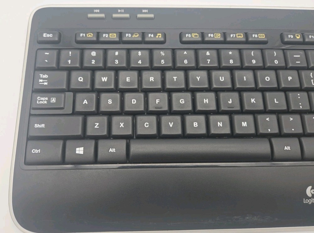 Logitech K520 Wireless Keyboard With Receiver Dongle - Tested!