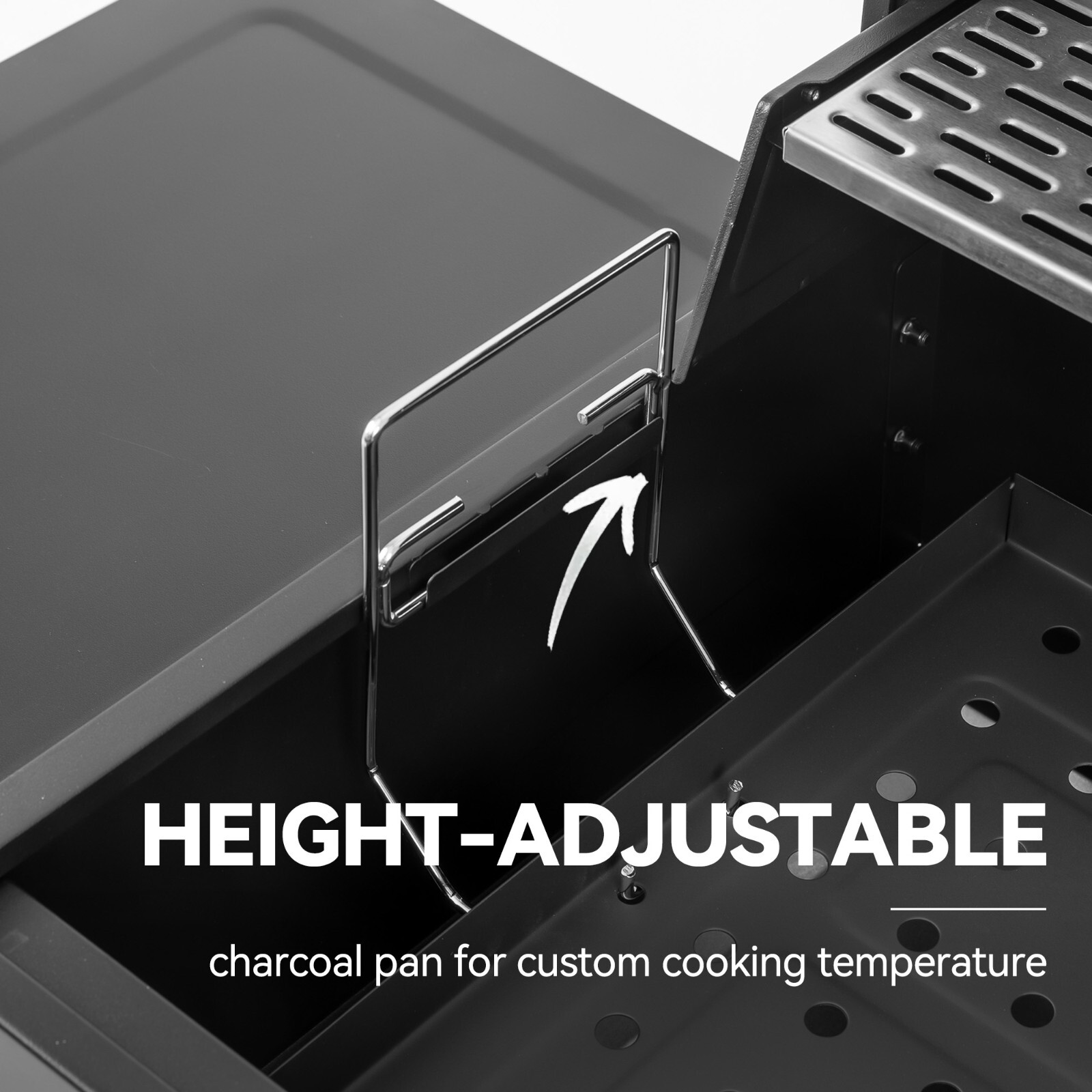 Royal Gourmet 24-Inch Movable Charcoal BBQ Grill with 2 Foldable Side Shelves