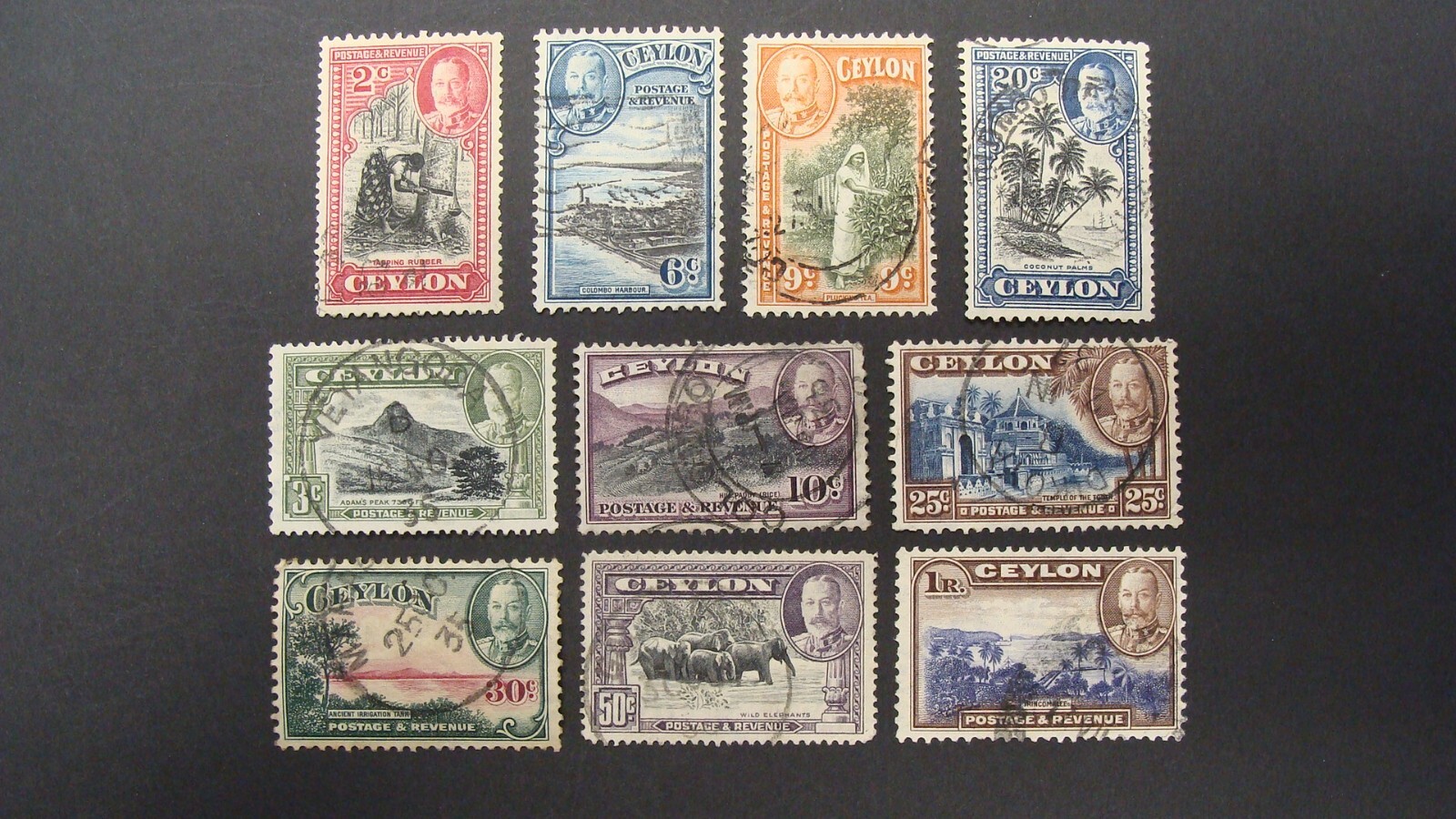 CEYLON SCOTT# 264-74 MISSING # 269 USED VF LOT# 81495