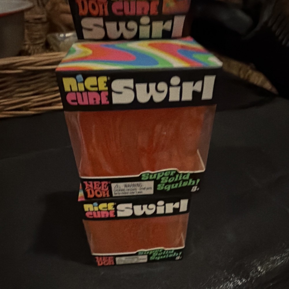 Nice Cube Swirl Super Solid Squish Tactile Orange Ages 8-11 Years